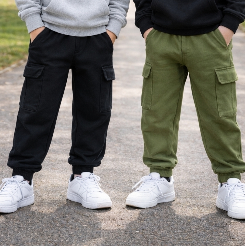 Black and Olive Cargo Jogger Bundle